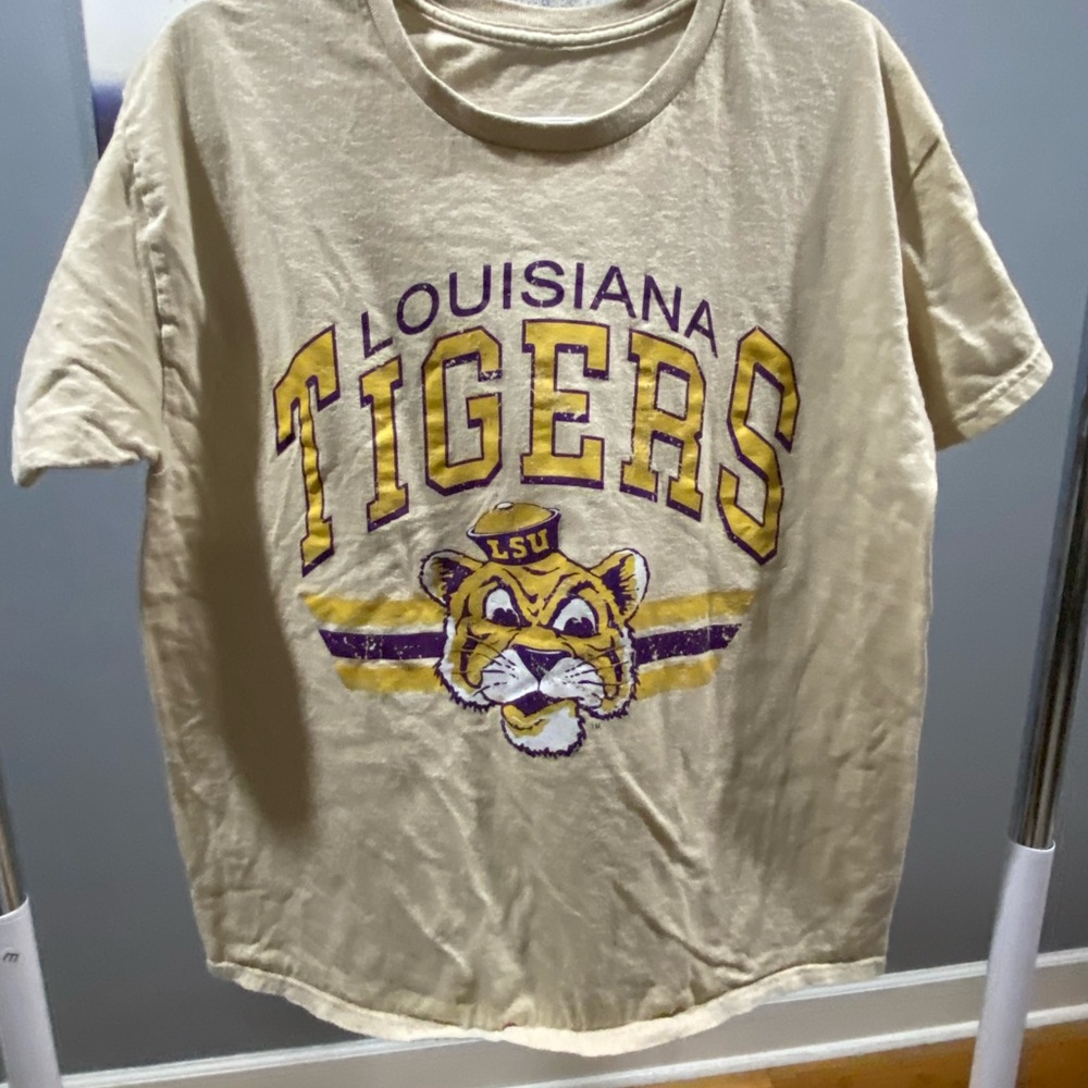 Louisiana Tigers mens Shirt - Tan